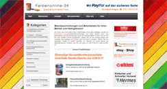Desktop Screenshot of farbenonline-24.de